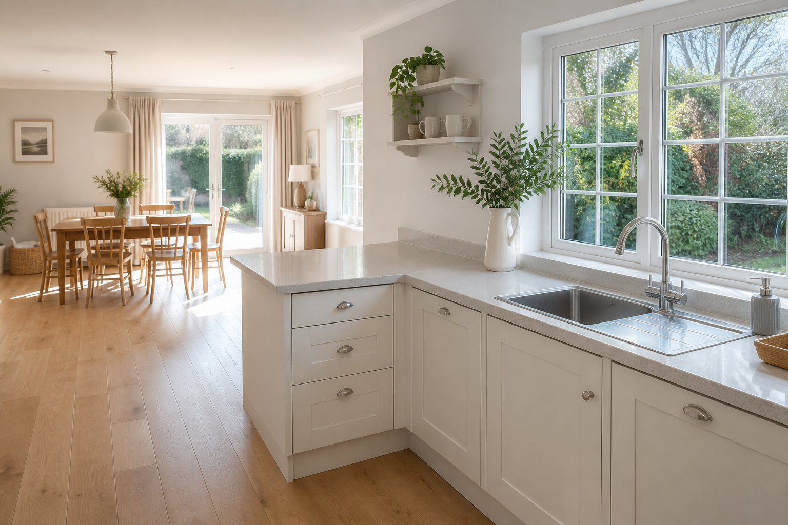 A calm, well-kept home interior